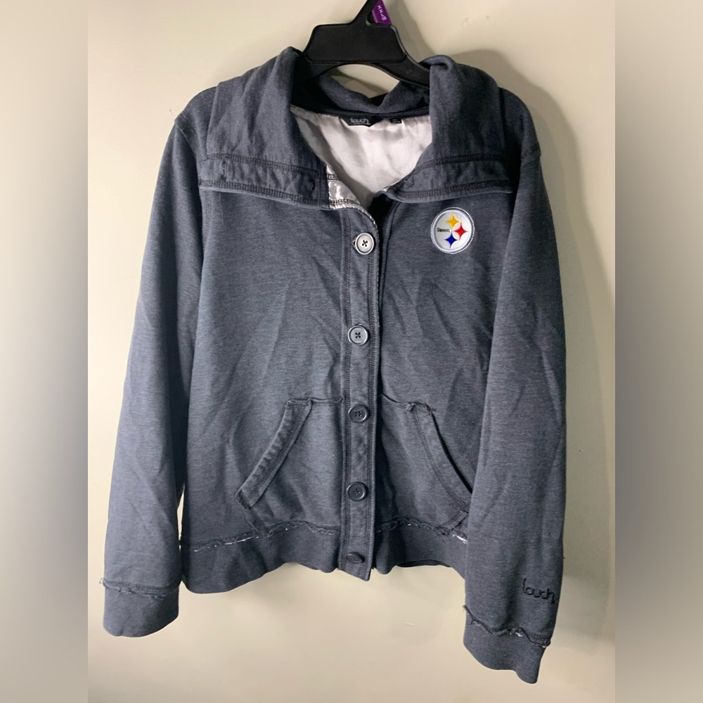 Women’s XL Pittsburgh Steelers Football NFL button up jacket